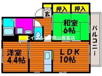 間取図 山陽本線（中国）/高島駅 徒歩15分 1階 築30年