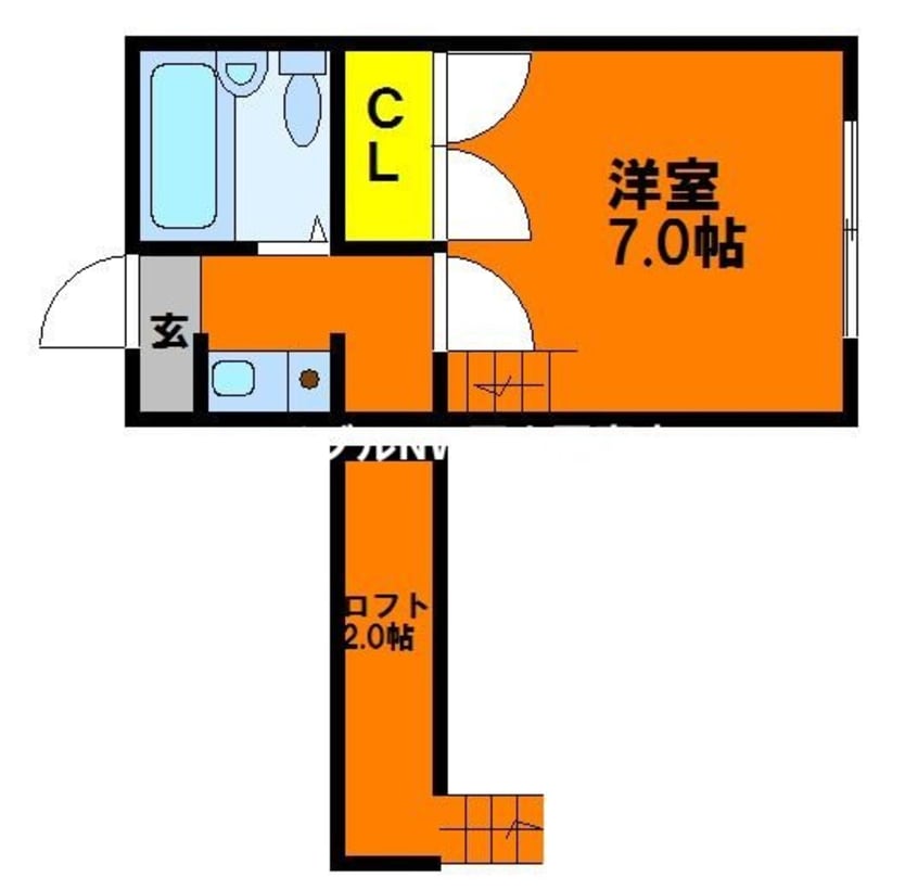 間取図 山陽本線（中国）/東岡山駅 徒歩16分 2階 築26年