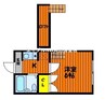 山陽本線（中国）/東岡山駅 徒歩16分 2階 築26年 1Kの間取り