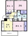 岡山市電東山本線<岡山電気軌道>/東山・おかでんミュージアム駅 徒歩30分 3階 築30年 3DKの間取り