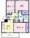 岡山市電東山本線<岡山電気軌道>/東山・おかでんミュージアム駅 徒歩30分 3階 築30年 3DKの間取り