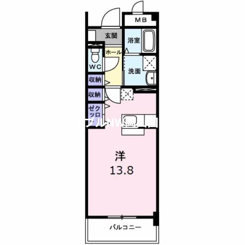 間取り図 山陽本線（中国）/上道駅 徒歩2分 4階 築18年