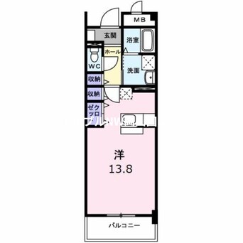 間取図 山陽本線（中国）/上道駅 徒歩2分 4階 築18年