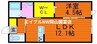 グランシャリオ 1LDKの間取り