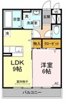 セジュール西川原 1LDKの間取り