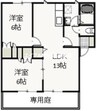 メゾン・タチバナ　Ｂ 2LDKの間取り