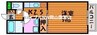 カーサシエテ 1Kの間取り