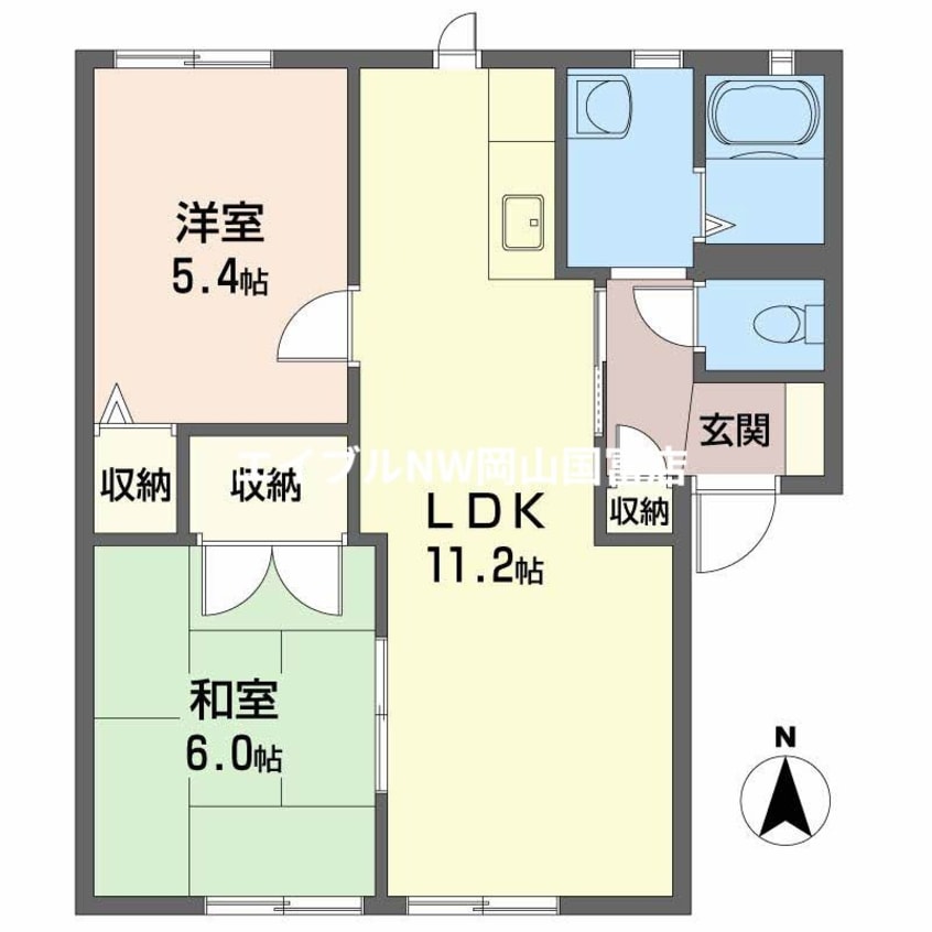 間取図 岡山市電東山本線<岡山電気軌道>/東山・おかでんミュージアム駅 徒歩23分 1階 築27年