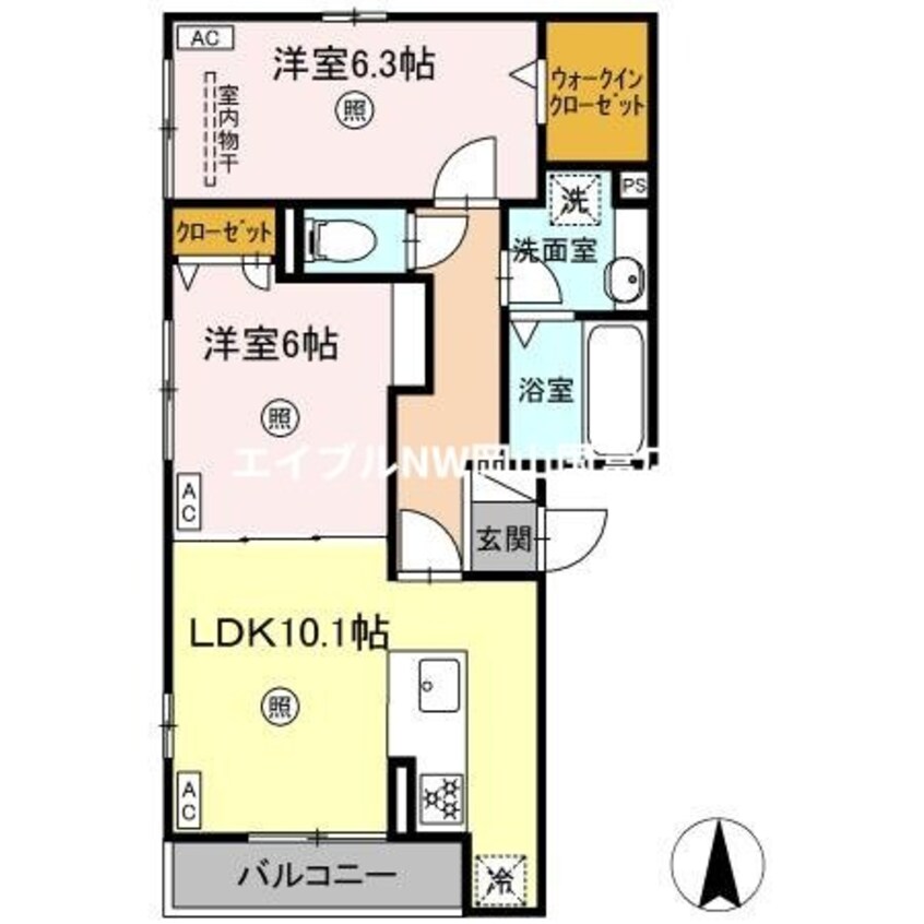 間取図 山陽本線（中国）/東岡山駅 徒歩12分 2階 建築中