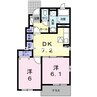赤穂線（岡山県内）/大多羅駅 徒歩18分 1階 築14年 2DKの間取り