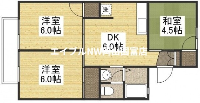 間取り図 山陽本線（中国）/高島駅 徒歩15分 2階 築40年