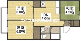 間取図 山陽本線（中国）/高島駅 徒歩15分 2階 築40年