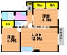 岡山市電東山本線<岡山電気軌道>/東山・おかでんミュージアム駅 徒歩36分 1階 築26年 2LDKの間取り