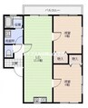 サザンクロスⅡ 2LDKの間取り