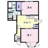 山陽本線（中国）/岡山駅 バス:33分:停歩13分 1階 築28年 2DKの間取り