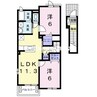 赤穂線（岡山県内）/香登駅 徒歩6分 2階 築8年 2LDKの間取り