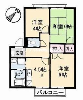 間取図 フレグランス邑久郷