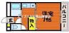 エスポアール２１　Ｂ棟 1Kの間取り