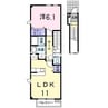 山陽本線（中国）/東岡山駅 徒歩20分 2階 築20年 1LDKの間取り