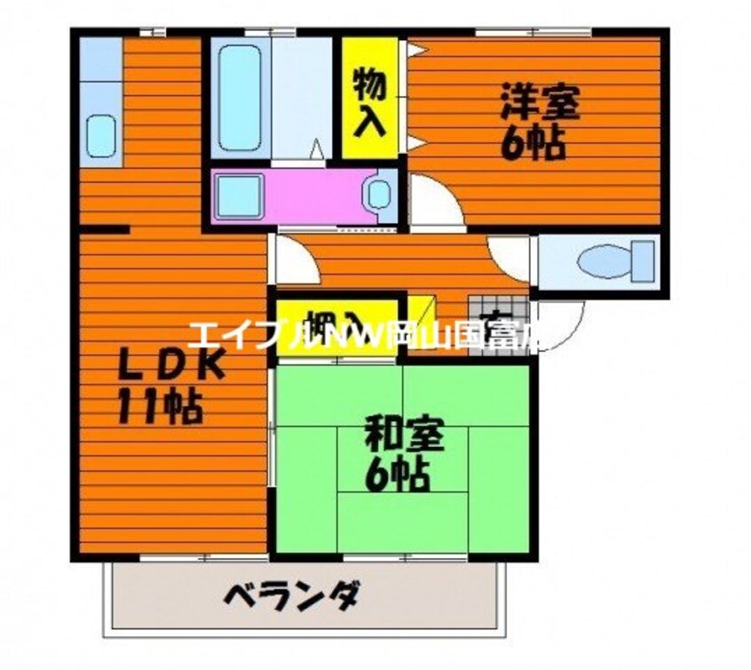 間取図 フォレスト東平島　Ｄ