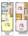 山陽本線（中国）/高島駅 徒歩19分 1階 築10年 2LDKの間取り