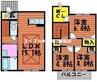 やまぼうし　弐番館 3LDKの間取り