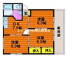 山陽本線（中国）/高島駅 徒歩12分 1階 築45年 3DKの間取り