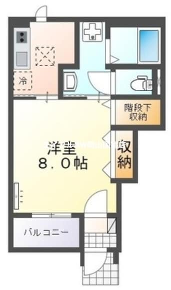 間取図 赤穂線（岡山県内）/大多羅駅 徒歩26分 1階 築1年