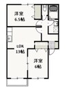 パストラーレ　Ｂ 2LDKの間取り