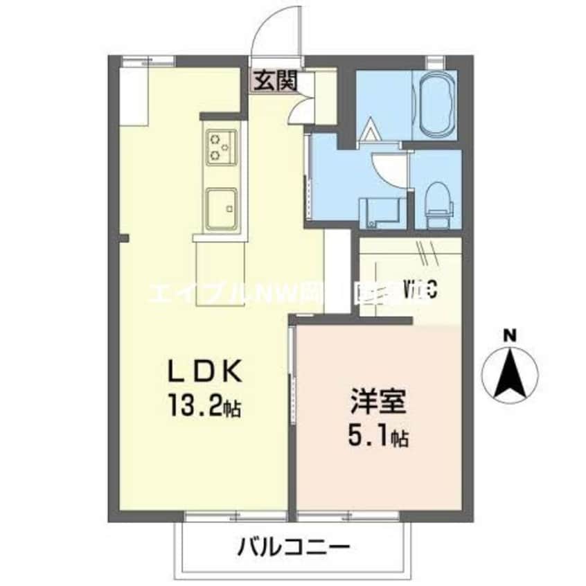 間取図 赤穂線（岡山県内）/西片上駅 徒歩9分 2階 築28年