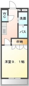 サンシャインANNEX 1Kの間取り