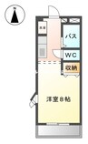 サンフィット国富 1Kの間取り