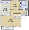 山陽本線（中国）/高島駅 徒歩31分 2階 築31年 2LDKの間取り