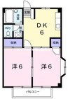 山陽本線（中国）/上道駅 徒歩46分 2階 築36年 2DKの間取り