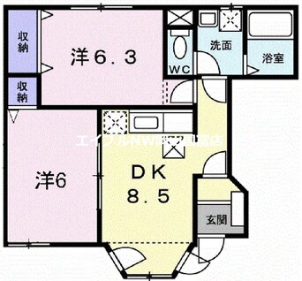 間取図 アミティエＡ