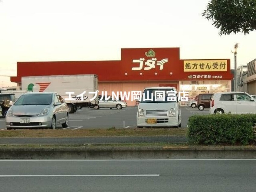 ゴダイドラッグ桜が丘店(ドラッグストア)まで5847m 山陽本線（中国）/万富駅 徒歩3分 1階 築19年