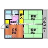 フォレスト林 2DKの間取り