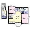 山陽本線（中国）/吉永駅 徒歩6分 2階 築23年 2LDKの間取り