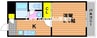 メゾンサンシャイン 1Kの間取り
