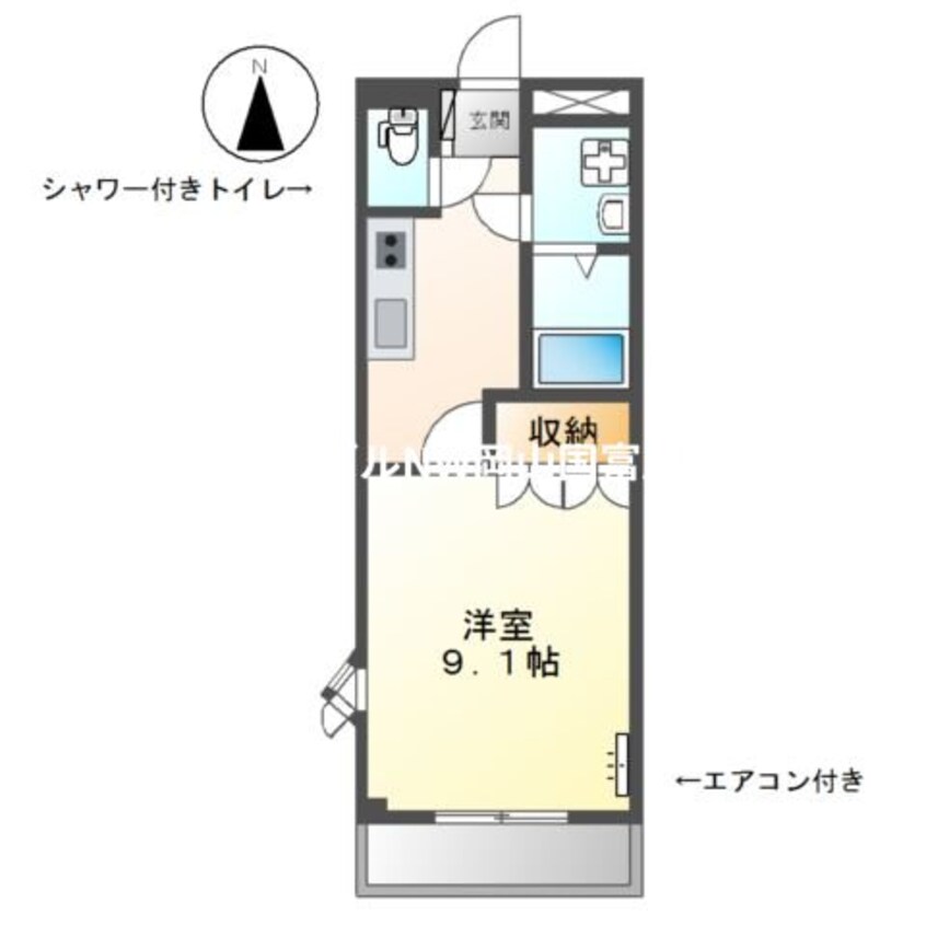 間取図 山陽本線（中国）/和気駅 徒歩13分 2階 築17年