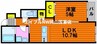 アンブル 1LDKの間取り
