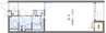 クレイノこもれび 1Kの間取り