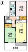 オルテンシア 2DKの間取り