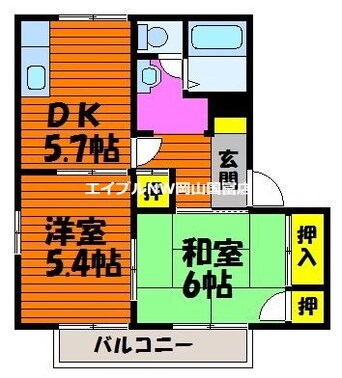 間取図 マルシンアパートＣ