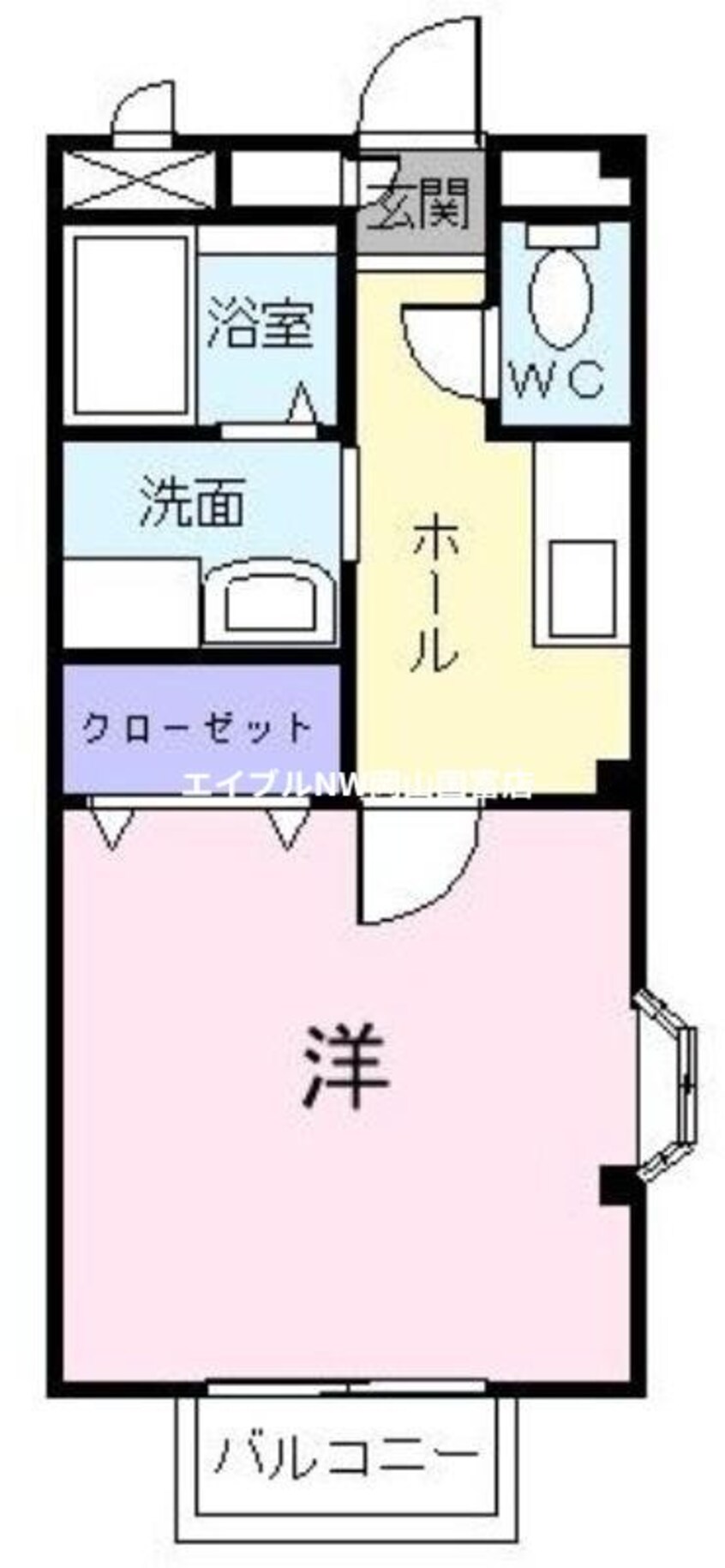 間取図 岡山市電東山本線<岡山電気軌道>/門田屋敷駅 徒歩13分 1階 築26年