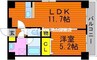 Arc Stage表町 1LDKの間取り