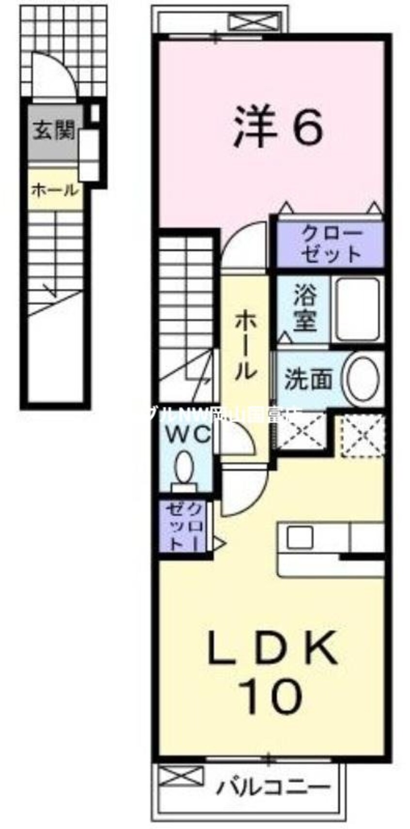 間取図 岡山市電東山本線<岡山電気軌道>/東山・おかでんミュージアム駅 徒歩33分 2階 築14年
