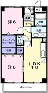 クレールコート 2LDKの間取り