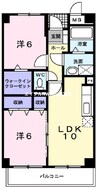 赤穂線（岡山県内）/西大寺駅 徒歩2分 3階 築26年 2LDKの間取り