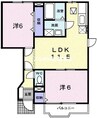 山陽本線（中国）/吉永駅 徒歩3分 1階 築24年 2LDKの間取り